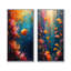 Bleu, orange, corail, poisson marin, vie I - ensemble d'art mural 2 pièces corail-1295459459-1295459462-1295459465