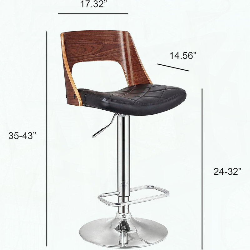 Tabouret de bar pivotant Bentwood