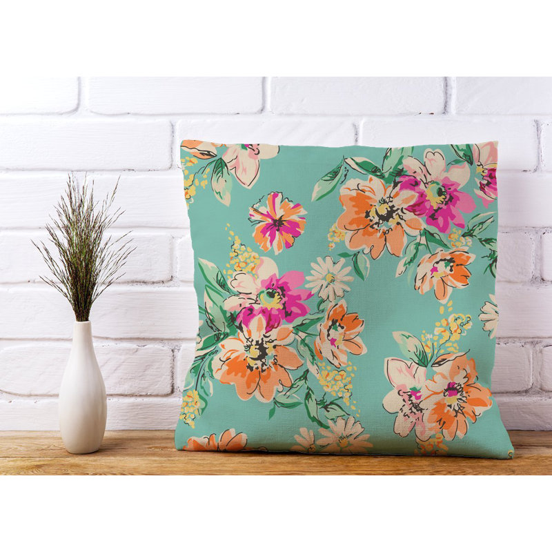 Haryln Floral Square Cushion