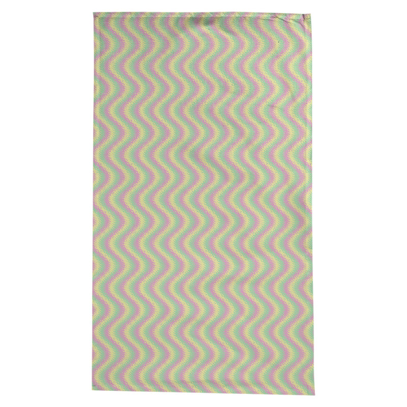 Nappe en coton à chevron 100% avicia, Pink/Yellow/Green
