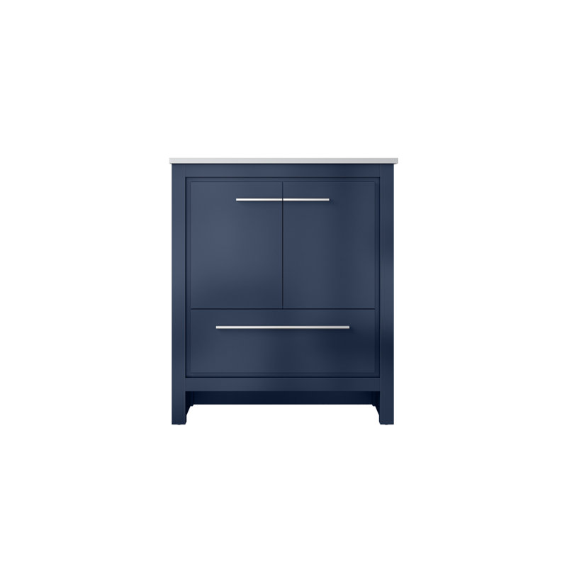 Navy Blue Bath Vanity 30 In. W X 20 In. D, With Cultured Marble Top