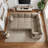 109.9"Chenille Sectional Sofa Bed U-Shaped Brown