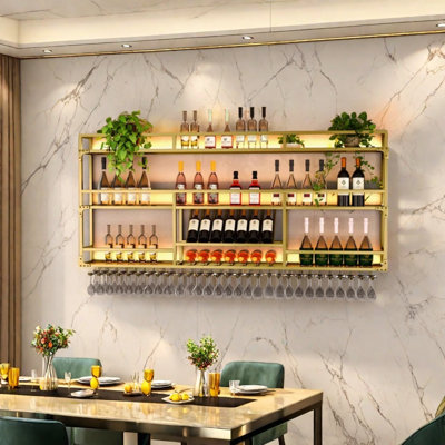 Wall mounted wine rack