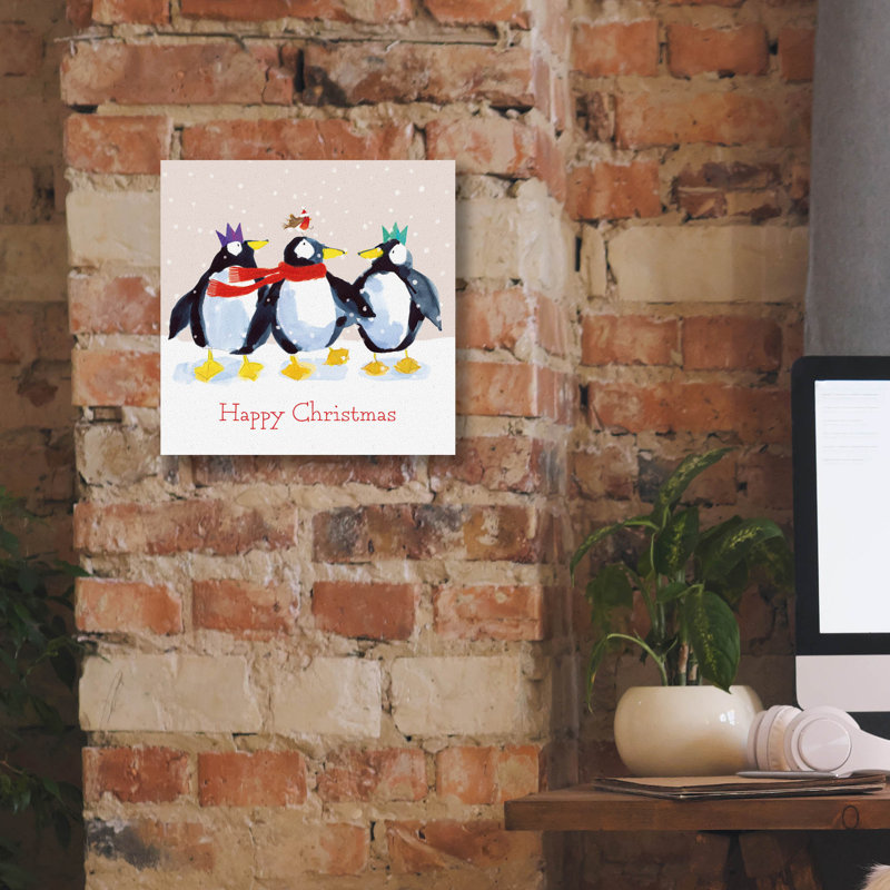  «Penguin Party Hats» par Elle Media Group, art mural sur toile, 12 po x 12 po, H 12 po x l 12 po