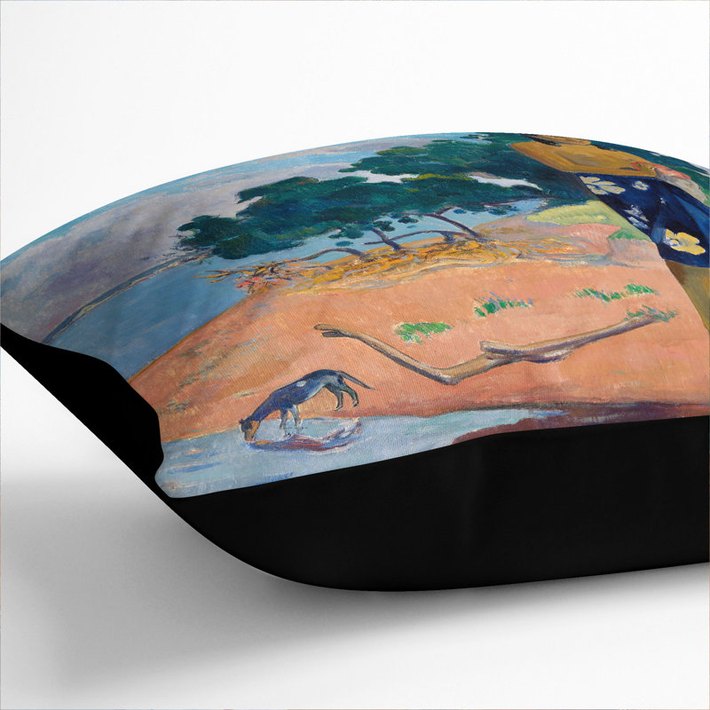Square Cushion, Black, 40cm H x 40cm W x 15cm D