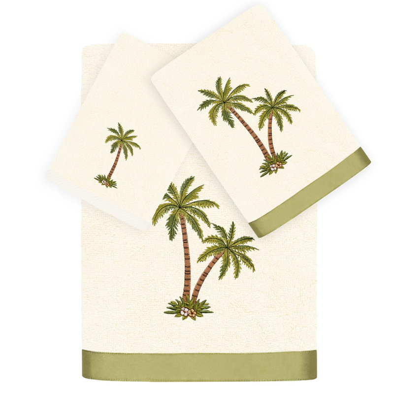 Anastasika 3 Piece Turkish Cotton Towel Set, Beige