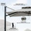 Parasol en porte-à-faux avec manivelle 118,11 po Kierson, contrepoids inclus-1807320803