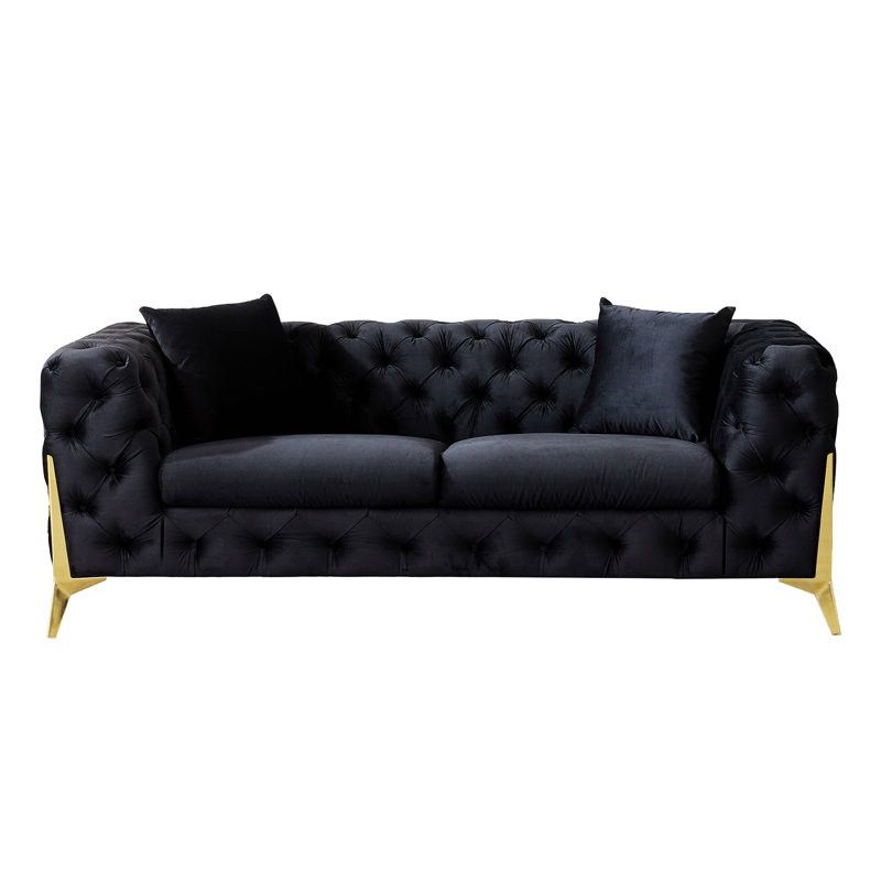Midna 65.9'' Reception Loveseat, Black