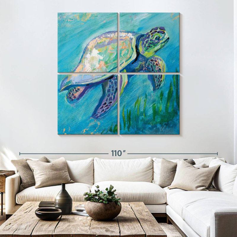 Tortue de mer Brampt, H 74 po x l 74 po