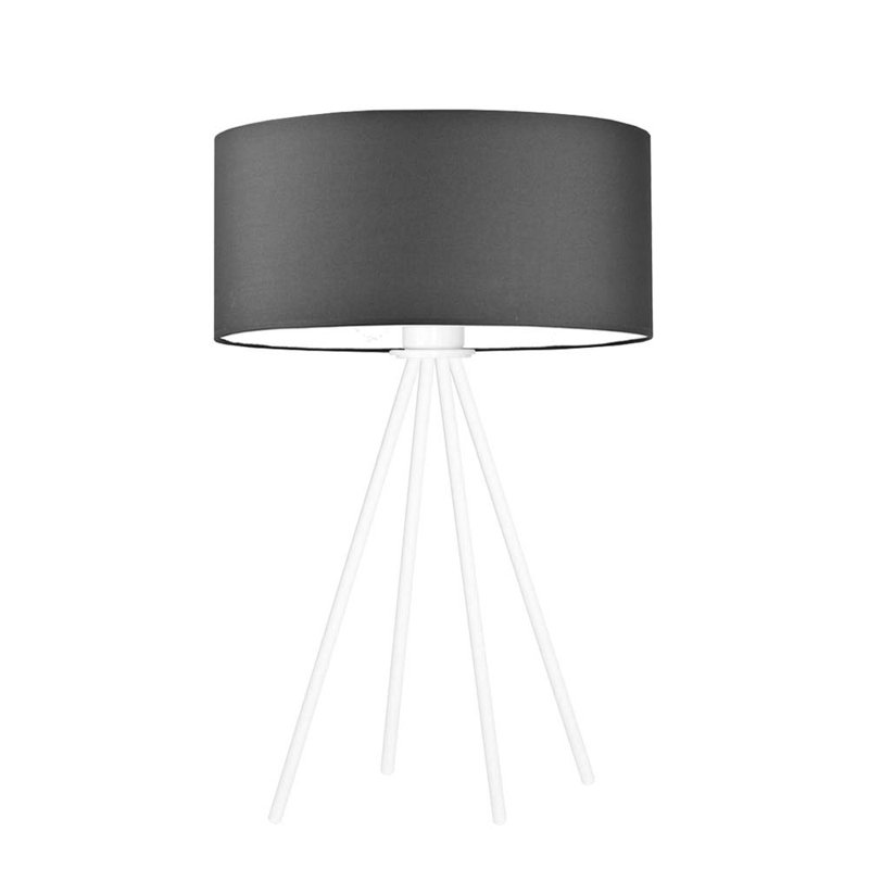 Arneshia Metal Table Lamp, Graphite, White