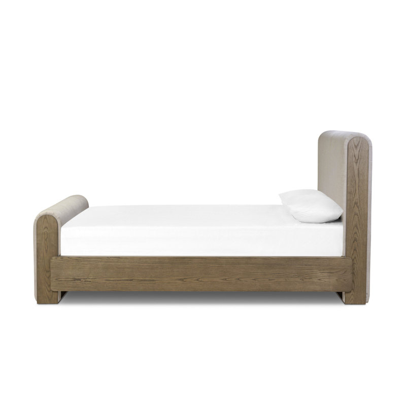 Sloane Bed-Surrey Cocoa-King, Wayfarer Snow, Queen