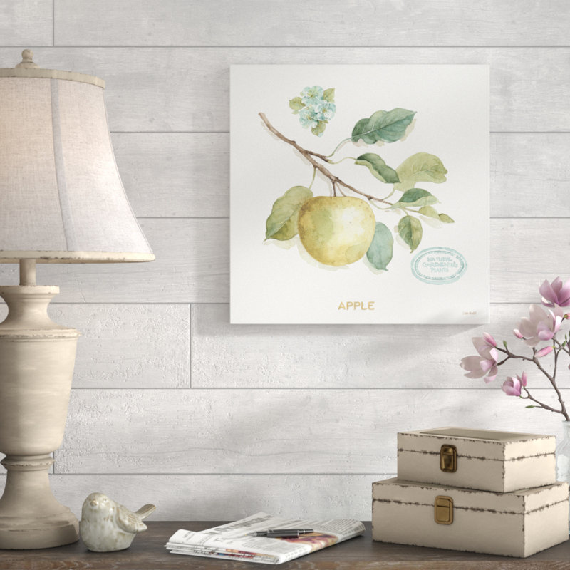 «My Greenhouse Fruit IV», reproduction de peinture à l'aquarelle, H 28 po x l 28 po x P 1,5 po, Toile tendue