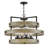 Riverwood 28" Four-Light Wood-Tone Outdoor Chandelier