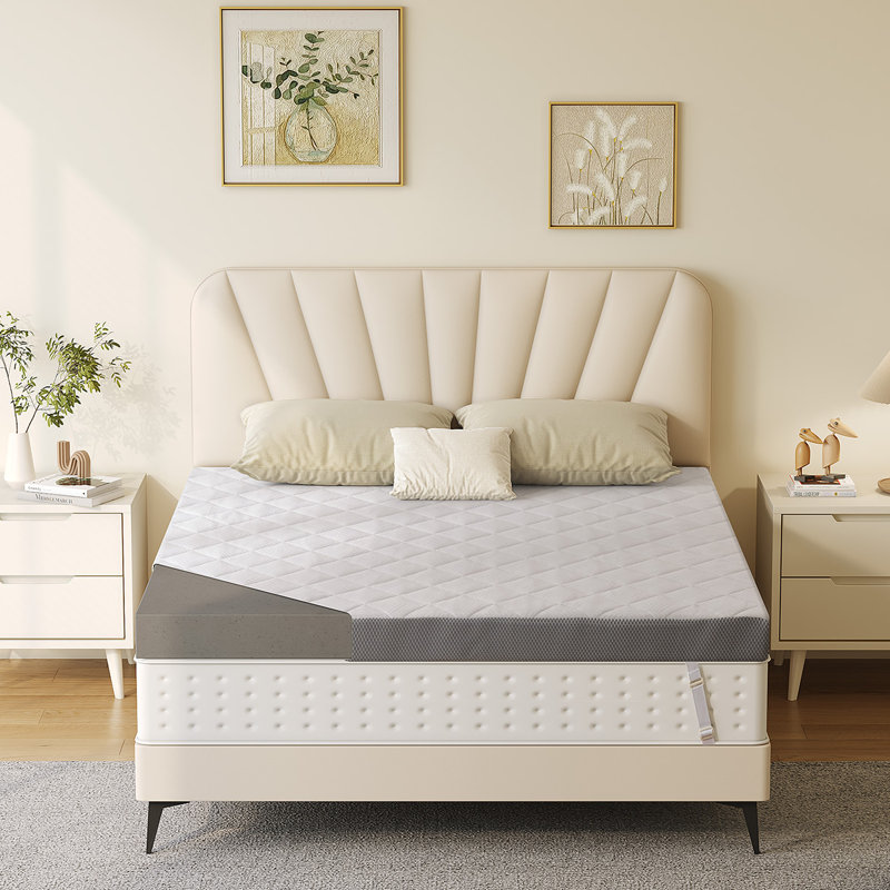 Memory Foam Topper 7.5 Cm Height , Breathable 3D Mesh Cover, Comfortable Mattress Topper For Box Spring Bed And Uncomfortable Beds Sofa Bed