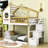 Mcgreevy Twin Over Twin House Bunk Bed with Storage-679648646