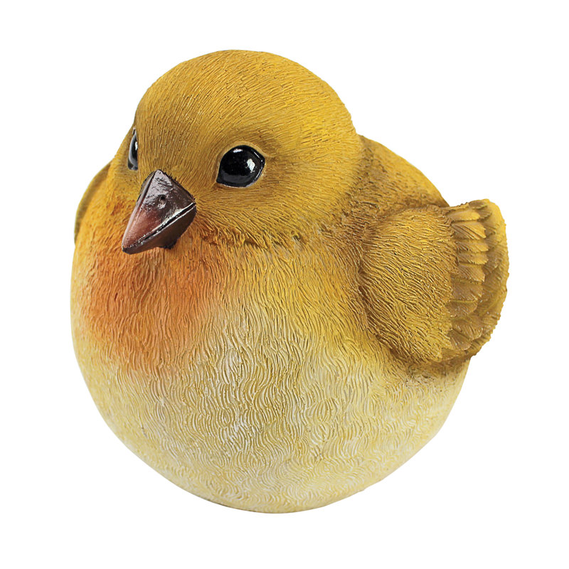 Burly Yellow Warbler Bird Statue