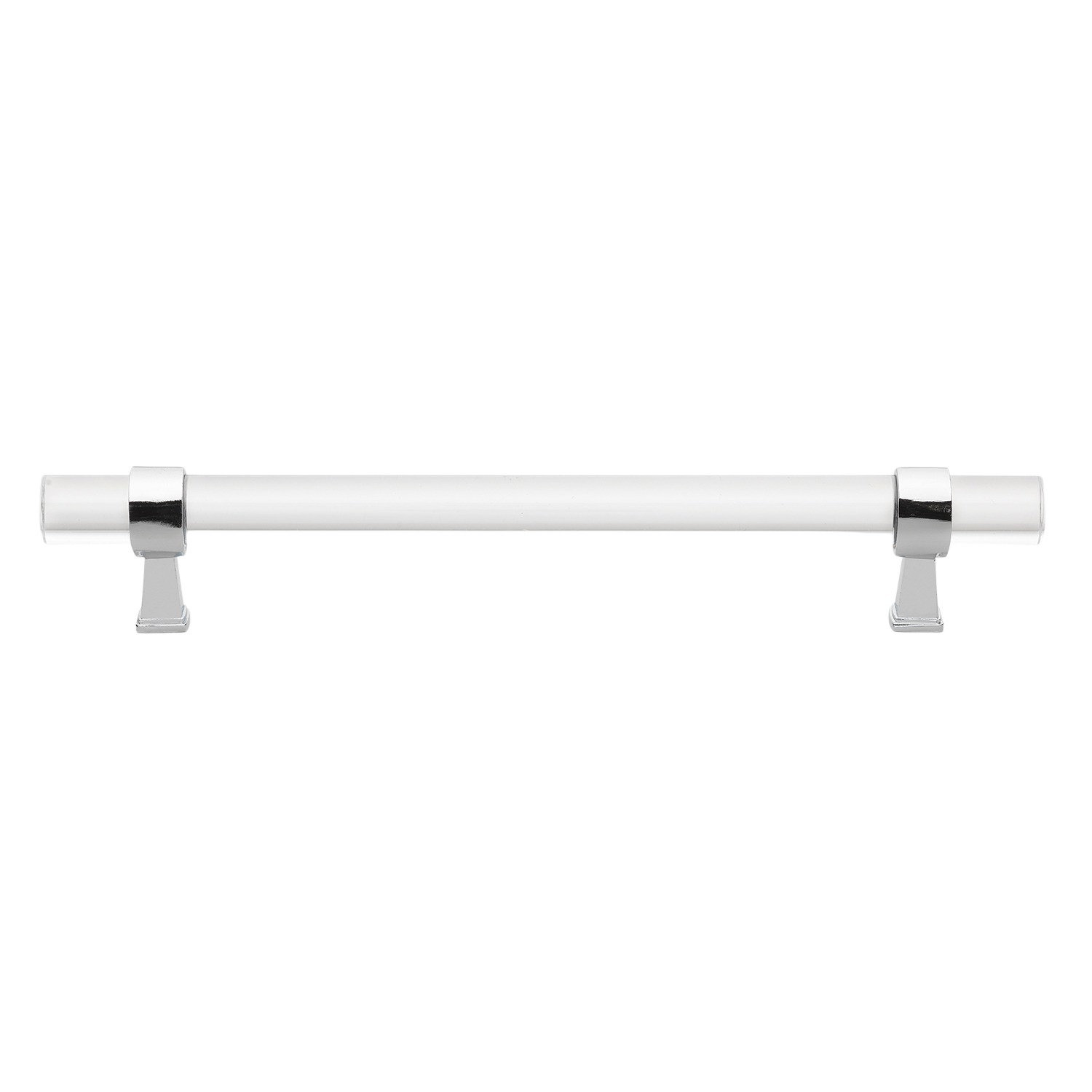 Center to Center Acrylic Bar Pull, Clear/Polished Chrome, 6.25"