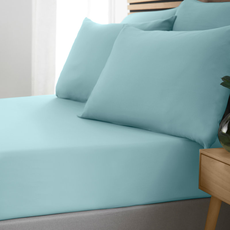 So Soft Easy Iron Fitted Sheet, Blue, Double