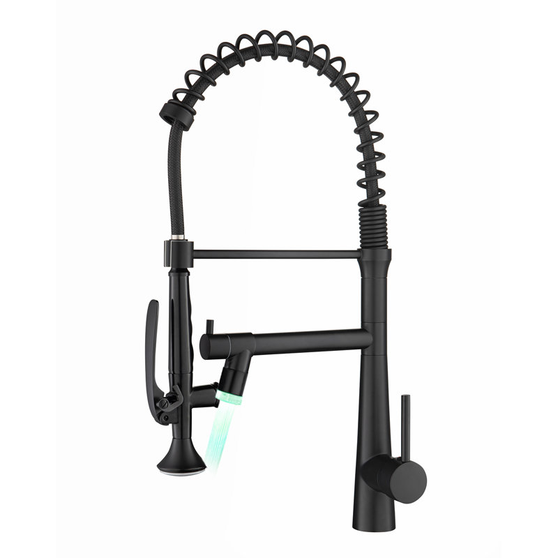 FLG Pull Down Kitchen Faucet, Black
