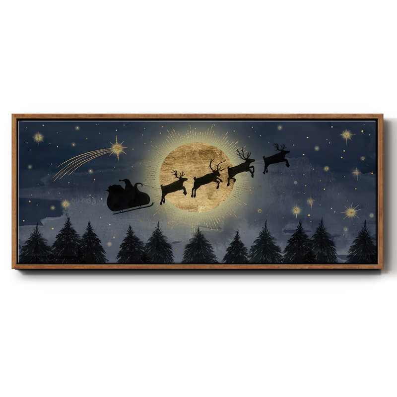 Santas Ride - toile encadrée, H 24 po x l 60 po