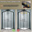Cabine de douche carrée à double porte d'angle avec verre trempé transparent de 1/4 po de l 36 po x P 36 po x H 71 po-115236386