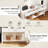  60'' Long Narrow Console Table w/4 Drawers & Open Storage Shelf Anti-Tip Kit White-577661731