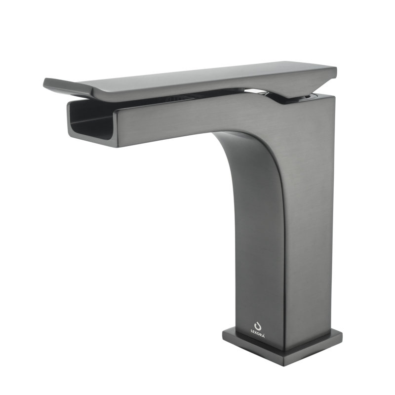 Lafarre 80 in W x 20 in D Double Bath Vanity and Gun Metal Faucet Set, Rustic Acacia, White Cultured Marble