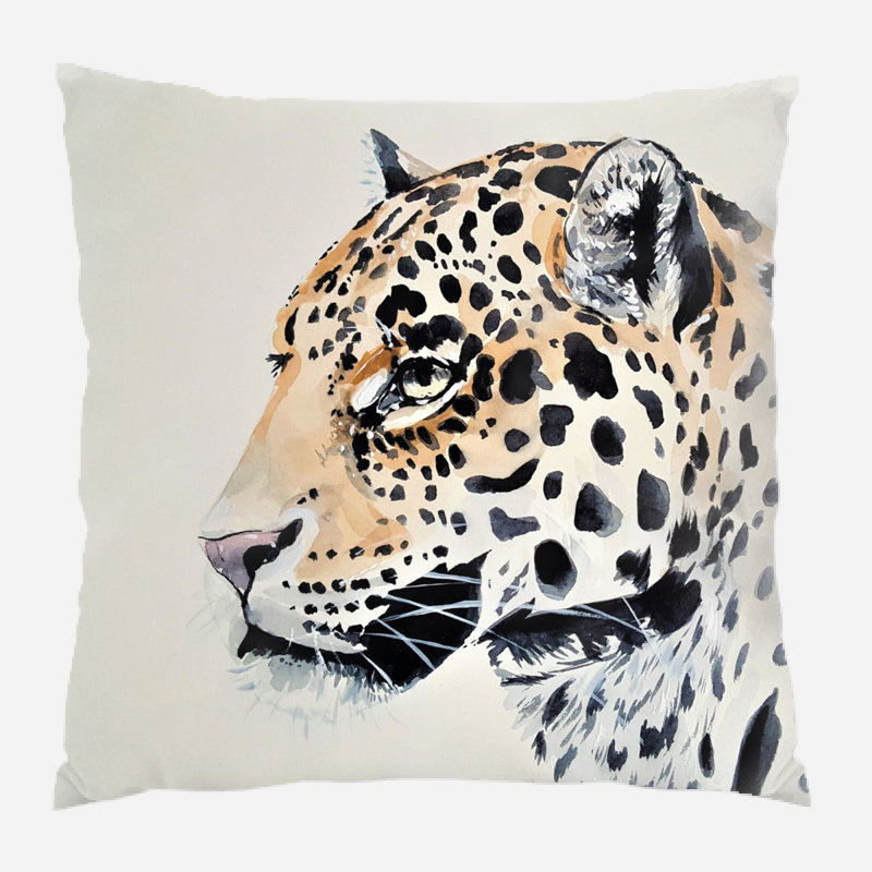  Coussin Leopard, Microsuède, Intérieur