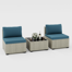 Demasi 2-Person Outdoor Wicker Sofa Set With Cushion