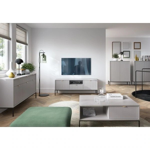 Jabus Coffee Table with Storage, Grey, 40cm H x 104cm W x 68cm D