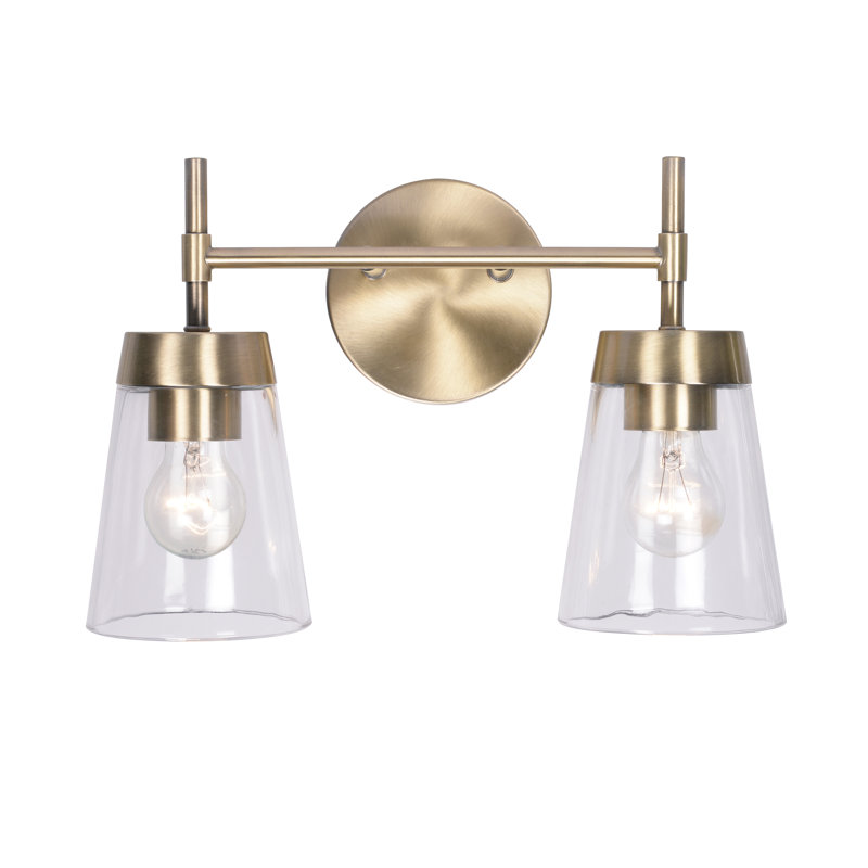 Delgado 2-Light Vanity Light - Antique Brass, Antique brass