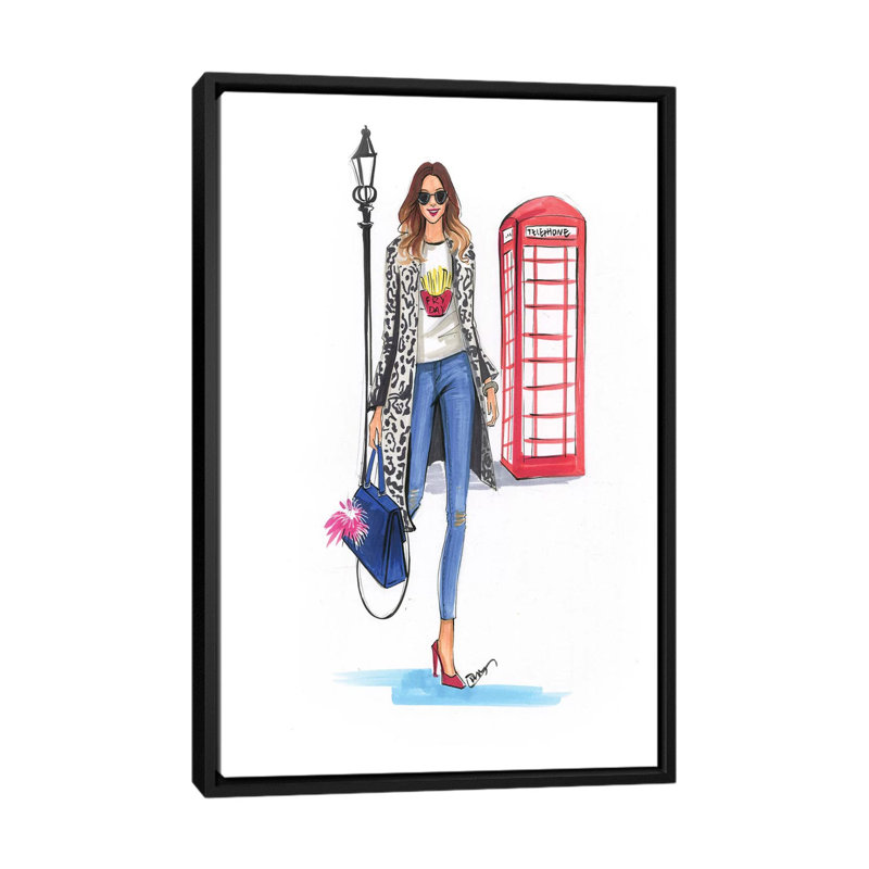 « london style », impression sur toile, H 26 po x l 18 po x P 1,5 po, Toile avec cadre noir