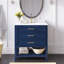 Meuble-lavabo simple 30 po avec dessus en marbre Colleen, bleu marine Colleen-1136386828-1184974427