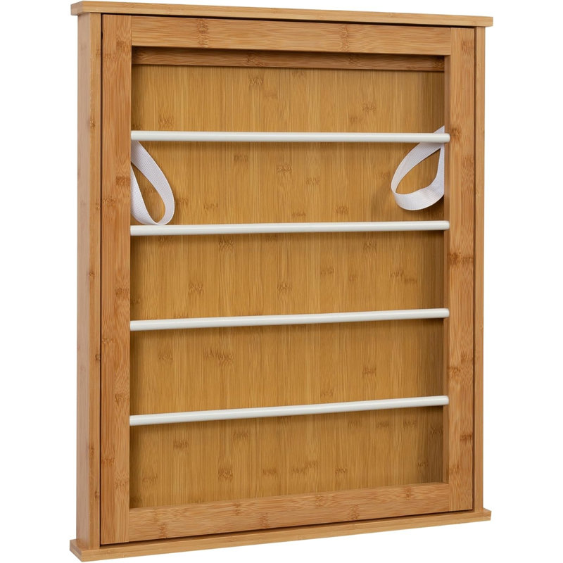 Wall-Mounted Clothes Drying Rack, Bamboo, Collapsible