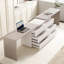 Bureau moderne en L extensible avec 6 tiroirs de rangement-1082809212