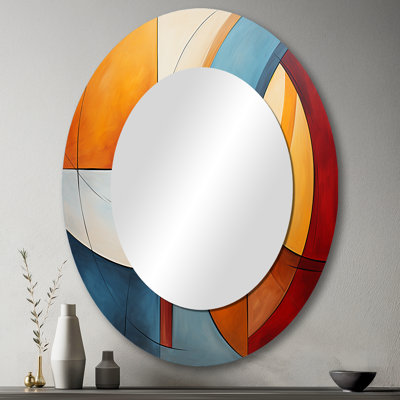 Cubisme géométrique forme I - miroir cubique, miroir mural moderne unique, impression d'art en métal