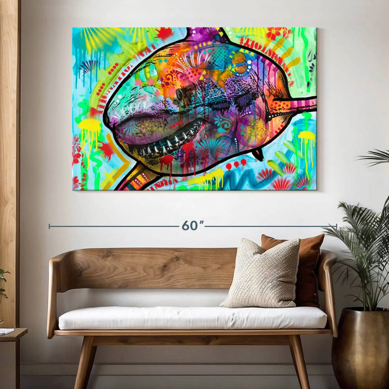Colorful Shark, 34" H x 51" W