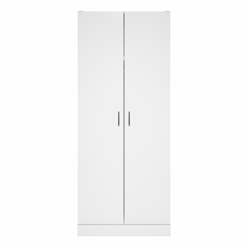 Armoire-penderie avec garde-robe Furinno + Robin, blanc
