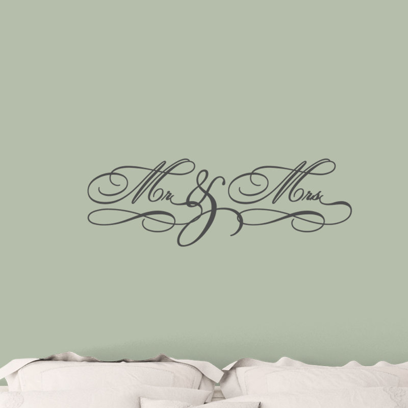 Adhésif décoratif M. et Mme, Gris foncé