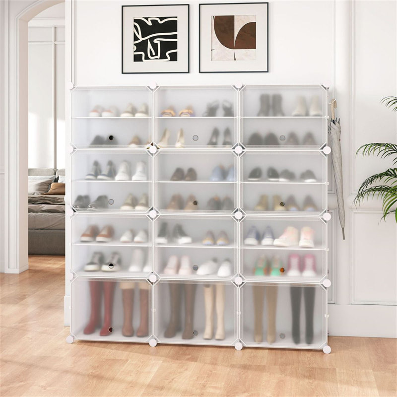 48 Pair Stackable Shoe Storage Cabinet