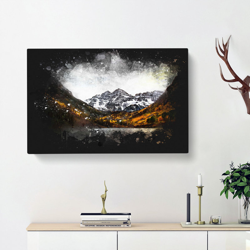 Maroon Bells Mountains In Colorado - Wrapped Canvas, 60cm H x 91cm W x 3cm D