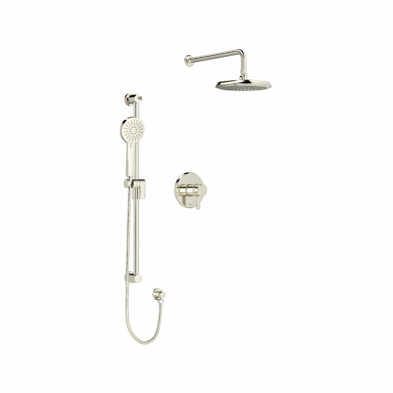 Pressure Balanced Complete Shower System with Rough-in Valve, Polished Nickel