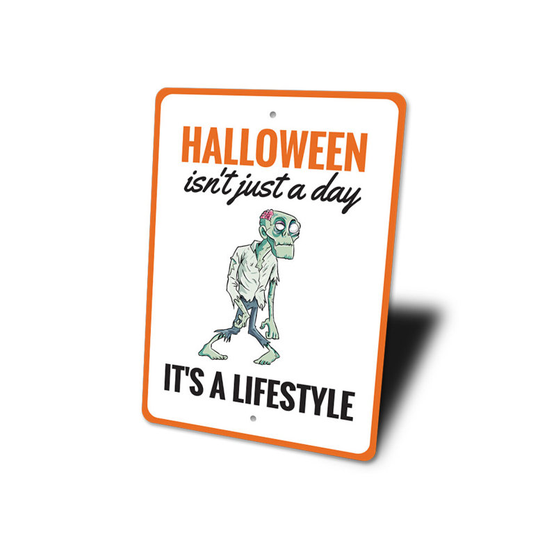 Signe d'Halloween style de vie, H 14 po x l 10 po x P 0,04 po