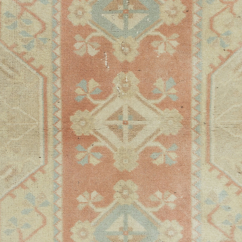 Tapis turc noué à la main délavé Milas, tapis rétro