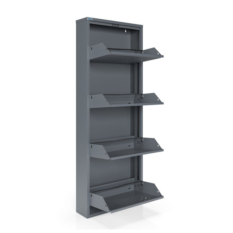 Armoire de rangement pour huit paires de chaussures, Anthracite