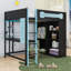 Lit mezzanine double avec bureau, garde-robe ouverte, éclairage RVB, station de charge et tablettes-1488677234
