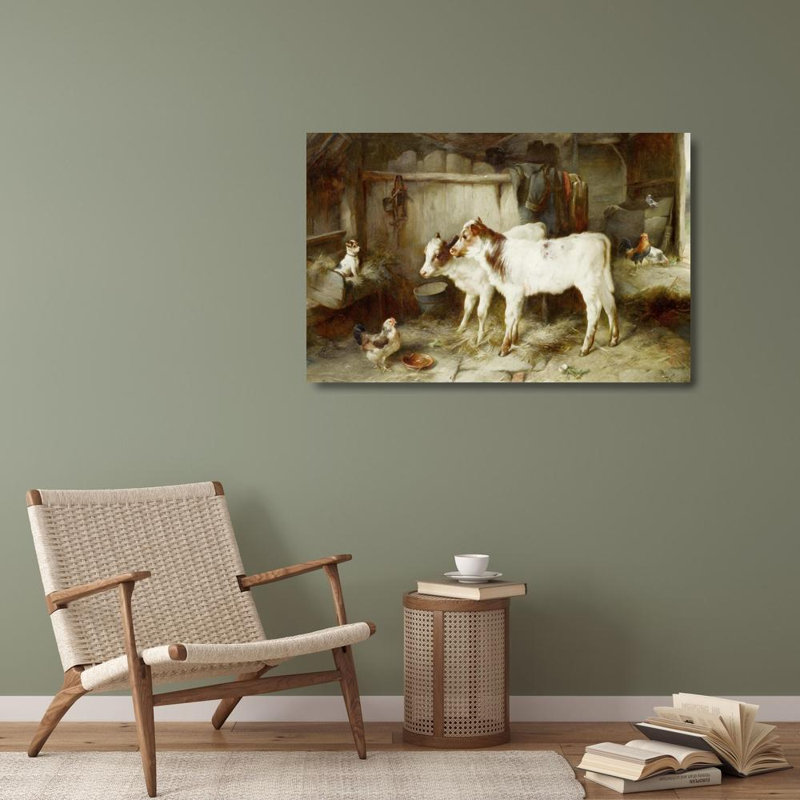 «The Dog in the Manger» par Walter Hunt - Art mural sur toile tendue avec châssis, H 28 po x l 40 po