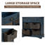Armoire de rangement rustique avec deux tiroirs et quatre paniers en rotin classique-559134701