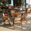 Chaises de salle à manger brun moderne de style Mid-Century avec accoudoirs, polyvalentes pour le salon et les espaces extérieurs