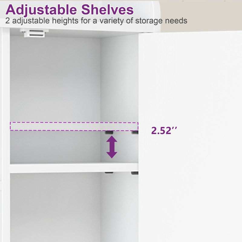 Freestanding Over The Toilet Storage Cabinet With Adjustable Shelves, Wood Bathroom Storage Cabinet, Farmhouse Bathroom Organizer With 2 Barn Doors
